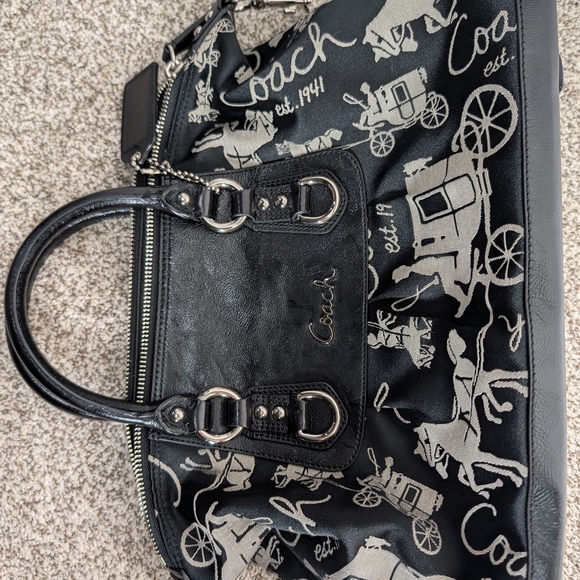 Coach Ashley Horse & Carriage Satchel + Wristlet Set Y2K Vintage - Picture 14 of 16